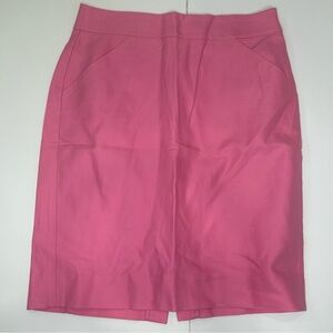 J. Crew Pink Cotton woven Pencil Skirt with side pockets. Womens 4.